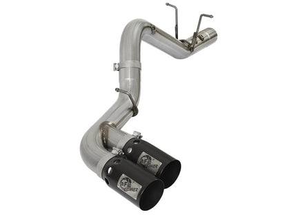 aFe Victory Series 4in 409-SS DPF-Back Exhaust w/ Dual Black Tips 2017 GM Duramax V8-6.6L(td) L5P aFe