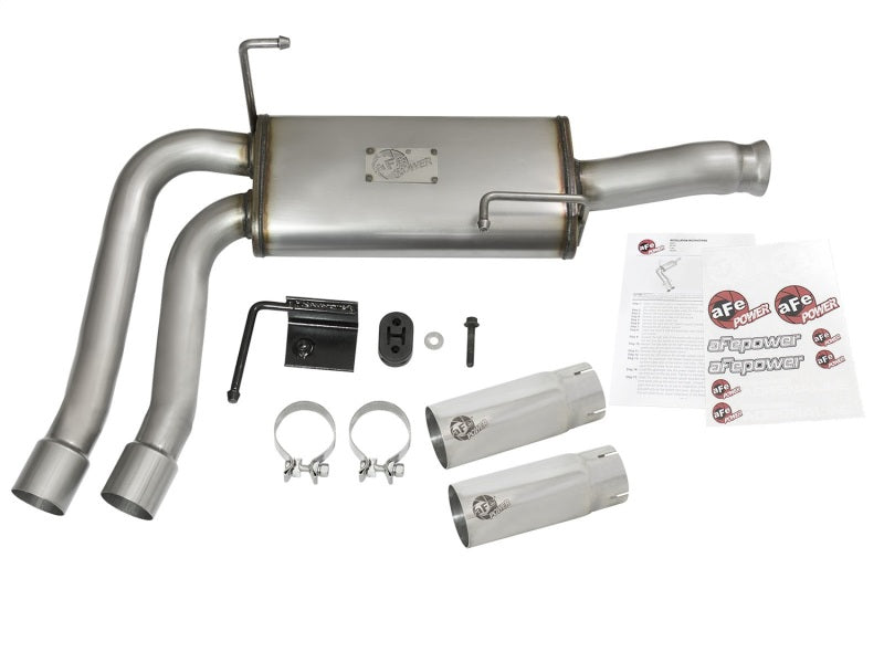 aFe Rebel Series CB Middle-Side Exit SS Exhaust w/ Polished Tips 09-16 GM Silverado/Sierra V6/V8 aFe