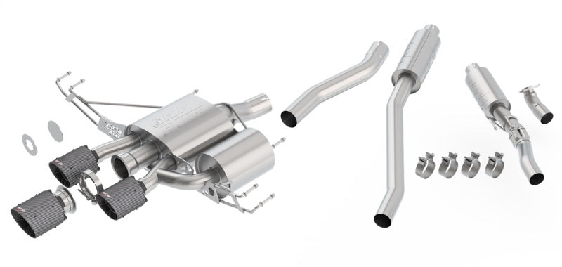 Borla 17-18 Honda Civic Type R 2.0L 2.75in Atak Adjustable Catback Exhaust (Carbon Fiber Black Tip) - eliteracefab.com