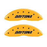 MGP 4 Caliper Covers Engraved Front & Rear Daytona Yellow Finish Black Char 2006 Dodge Charger