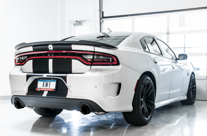 AWE Tuning 2015+ Dodge Charger 6.4L/6.2L Non-Resonated Touring Edition Exhaust - Diamond Blk Tips AWE Tuning