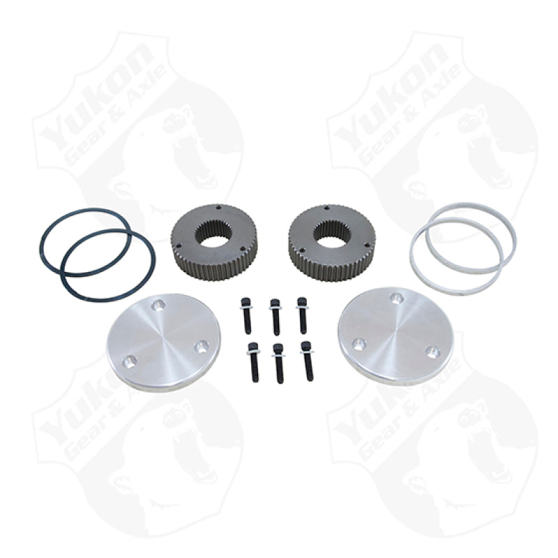 Yukon Gear Hardcore Drive Flange Kit For Dana 44 / 19 Spline Outer Stubs. Yukon Engraved Caps - eliteracefab.com