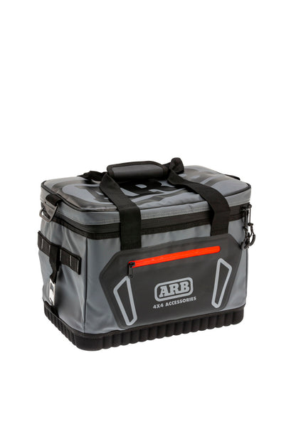 ARB Cooler Bag Charcoal w/ Red Highlights 15in L x 11in W x 9in H Holds 22 Cans - eliteracefab.com