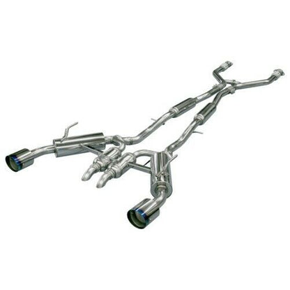 HKS Full Dual Hi-Power Titanium Tip Catback Exhaust Infiniti Q50 2016+ - eliteracefab.com