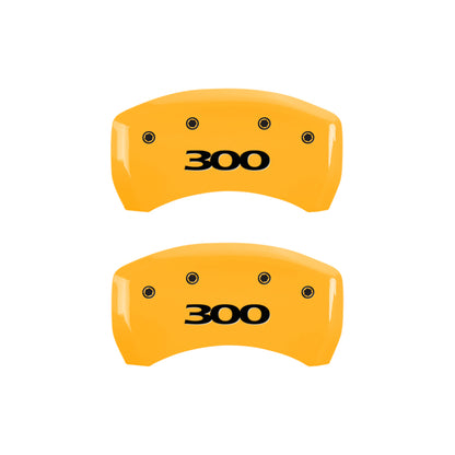 MGP 4 Caliper Covers Engraved Front & Rear 300 Yellow finish black ch MGP