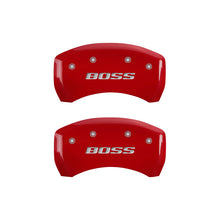 Load image into Gallery viewer, MGP 4 Caliper Covers Engraved Front &amp; Rear MGP Red finish silver ch MGP