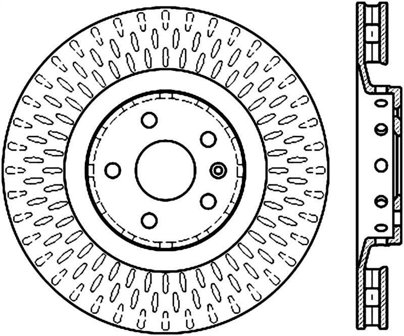 StopTech 09-15 Cadillac CTS-V Cryo Slotted Front Left Sport Brake Rotor Stoptech
