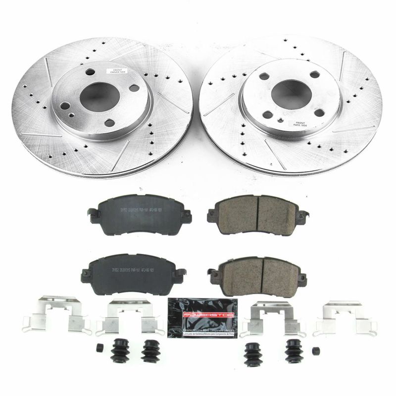 Power Stop 2016 Scion iA Front Z23 Evolution Sport Brake Kit - eliteracefab.com