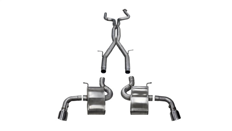 Corsa 16-18 Chevy Camaro SS 6.2L Xtreme 2.75in Cat-Back Dual Rear Exit w/ Single 4.5in Polished Tips CORSA Performance