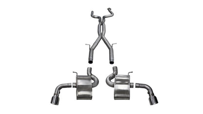 Corsa 16-18 Chevy Camaro SS 6.2L Xtreme 2.75in Cat-Back Dual Rear Exit w/ Single 4.5in Polished Tips CORSA Performance