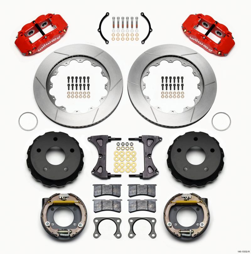 Wilwood Narrow Superlite 4R Rear P-Brk Kit 14.00in Red Small Ford 2.36in Off Bronco 5 x 5.50 Wilwood