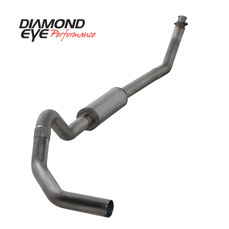 DIAMOND EYE 4" STAINLESS STEEL TURBO BACK SINGLE OUTLET EXHAUST 98.5-02 5.9L DODGE CUMMINS K4212S - eliteracefab.com