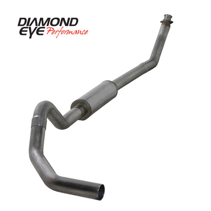 Diamond Eye KIT 4in TB MFLR RPLCMENT PIPE SGL SS: 98.5-02 DODGE CUMMINS 5.9L Diamond Eye Performance