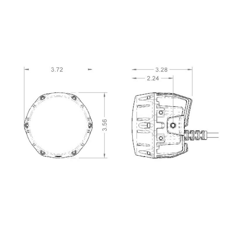 ARB Nacho 4in Offroad / SAE Combo Amber LED Light ARB