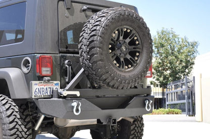 DV8 Offroad 07-18 Jeep Wrangler JK Rear Bumper w/ Tire Carrier & Tapered Bearing DV8 Offroad