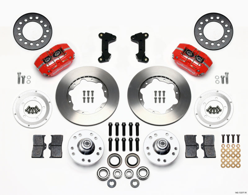 Wilwood Dynapro Dust-Boot Front Kit 11.00in Red 74-80 Pinto/Mustang II Disc Spindle only Wilwood