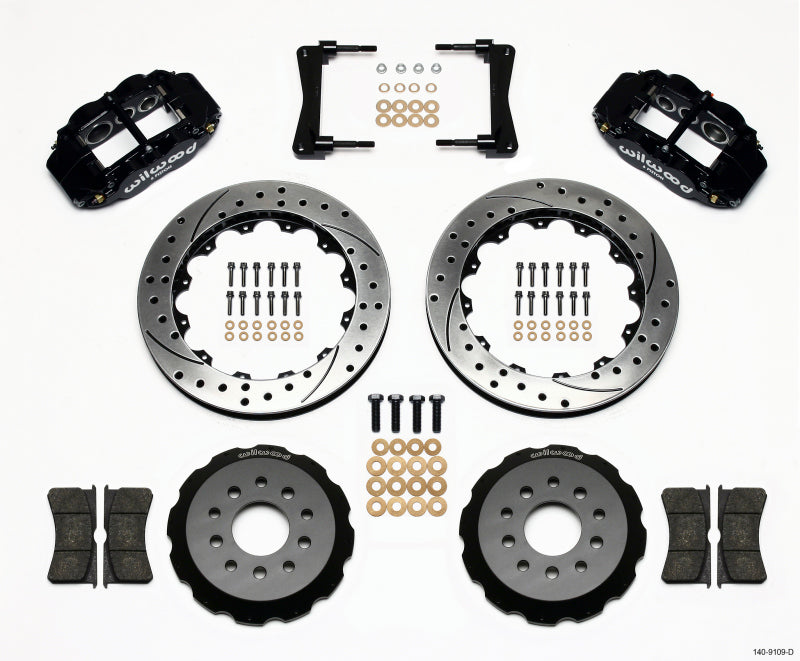 Wilwood Narrow Superlite 6R Front Hat Kit 13.06in Drilled 2005-2014 Mustang - eliteracefab.com