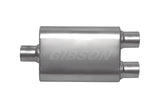 Gibson CFT Superflow Center/Dual Oval Muffler - 4x9x18in/3in Inlet/2.5in Outlet - Stainless