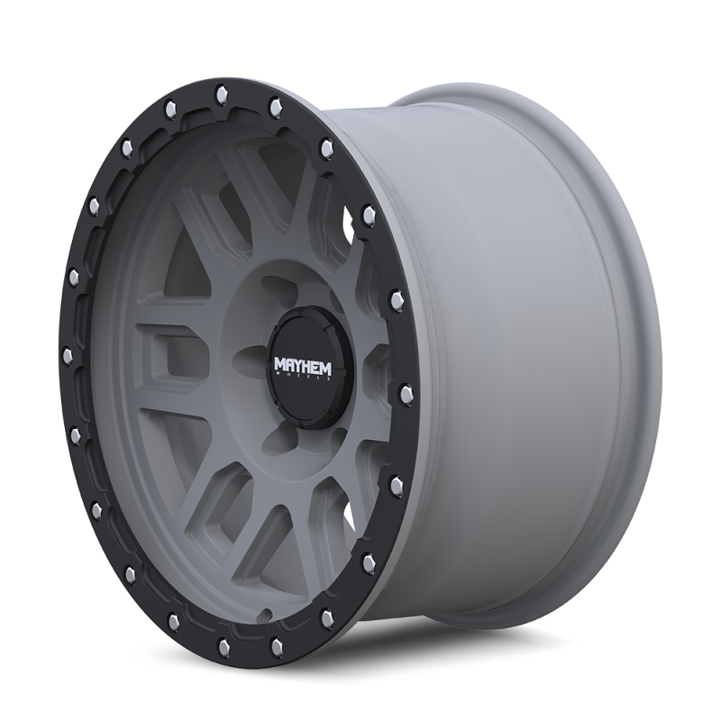 Mayhem 8304 Delta 20x9 / 6x139.7 BP / 0mm Offset / 106mm Hub Matte Gunmetal w/ Matte Black Lip Wheel Mayhem