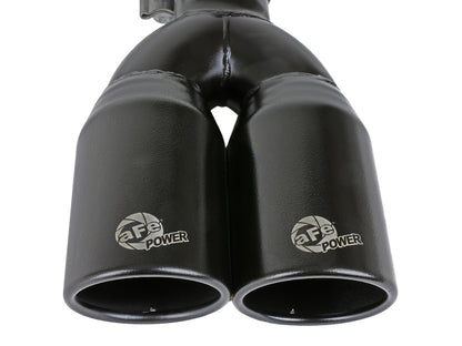 MACH Force-Xp 409 Stainless Steel Clamp-on Exhaust Tip 2.5in Inlet 3.5in Outlet - Black aFe
