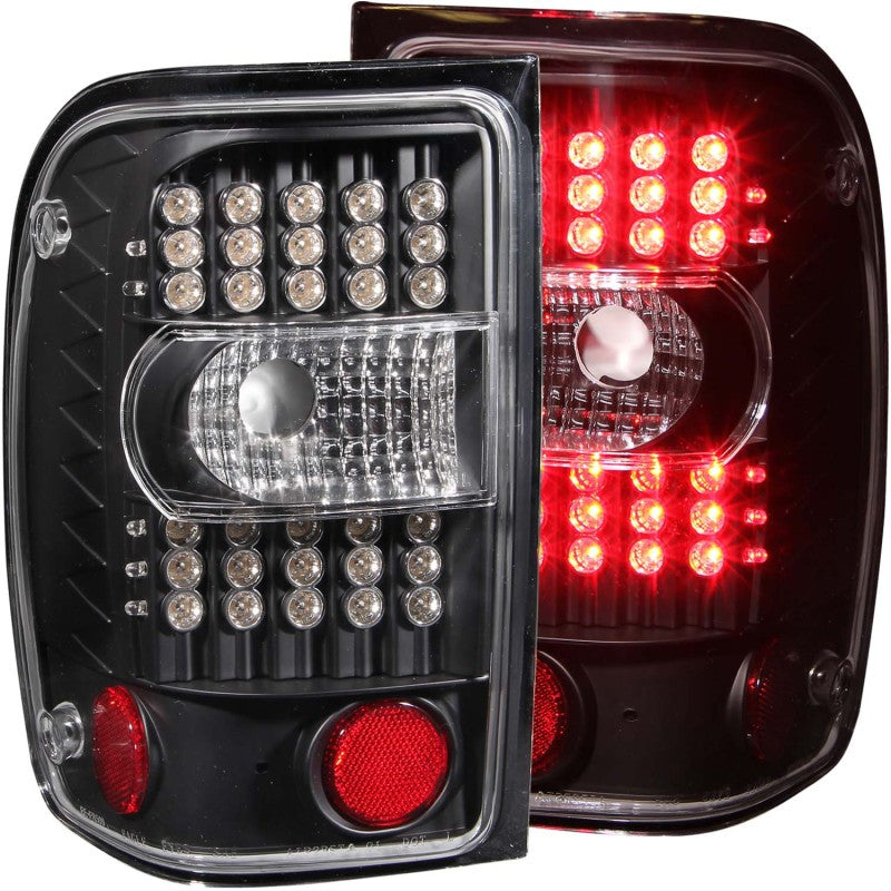 ANZO USA Ford Ranger Led Taillights Black; 2001-2011 - eliteracefab.com