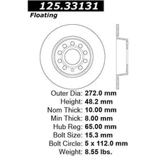 Load image into Gallery viewer, CENTRIC PREMIUM HIGH CARBON BRAKE ROTOR, 125.33131 - eliteracefab.com