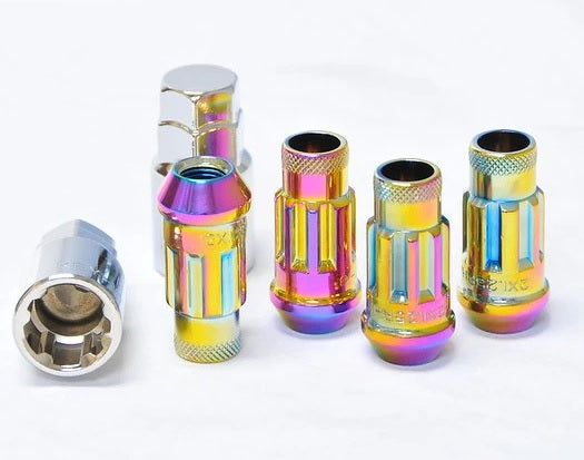 WHEEL MATE MUTEKI SR48 OPEN END LOCKING LUG NUT SET OF 4 – NEON 12×1.50 48MM - eliteracefab.com