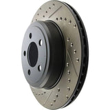 STOPTECH 05-13 CHRYSLER300/300C / 09-12 DODGE CHALLENGER FRONT LEFT DRILLED & SLOTTED ROTOR, 127.63059L