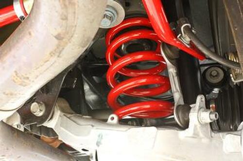 BMR LOWERING SPRINGS PERFORMANCE 1.25" FRONT 0.25" REAR - RED (2015+ MUSTANG GT) - eliteracefab.com