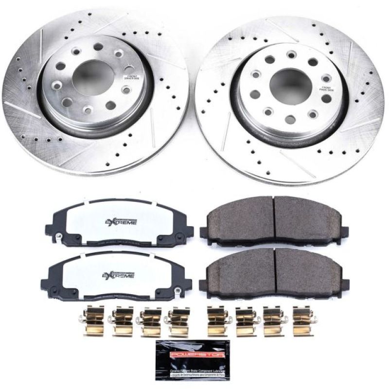 Power Stop 18-19 Jeep Wrangler Front Z36 Truck & Tow Brake Kit - eliteracefab.com