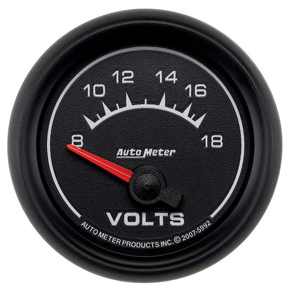 Autometer Euro-Style 2-1/16in 8-18V Short Sweep Electronic Voltmeter Gauge 5992