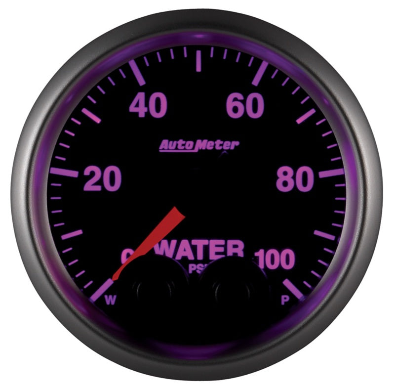 AutoMeter Gauge Water Press 2-1/16in. 100PSI Stepper Motor W/Peak & Warn Elite 5668