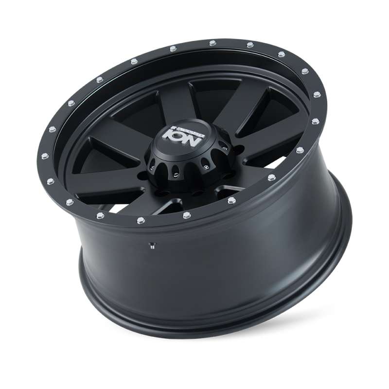 ION Type 134 20x10 / 5x127 BP / -19mm Offset / 83.82mm Hub Matte Black/Black Beadlock Wheel