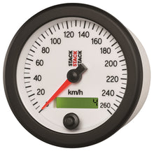 Load image into Gallery viewer, Autometer Stack Instruments 88MM 0-260 KM/H Programmable Speedometer - White