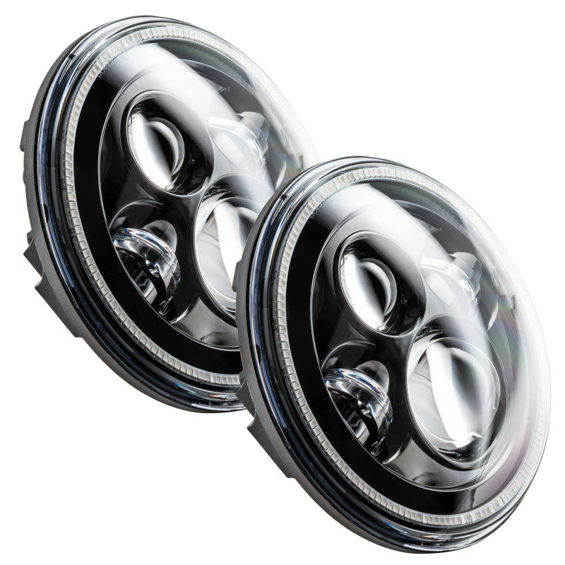 Oracle 7in High Powered LED Headlights - Black Bezel - ColorSHIFT ORACLE Lighting