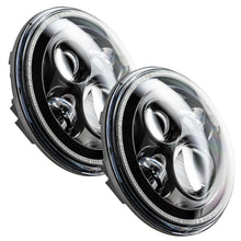 Load image into Gallery viewer, Oracle 7in High Powered LED Headlights - Black Bezel - White - eliteracefab.com