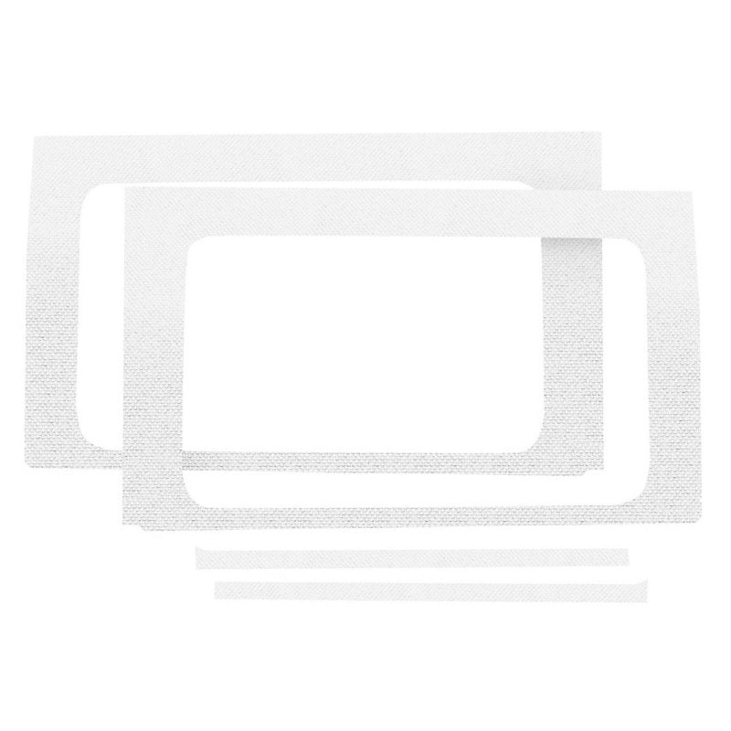 DEI 18-23 Jeep Wrangler JL 4-Door Boom Mat Rear Side Window Trim - 4 Piece - White DEI