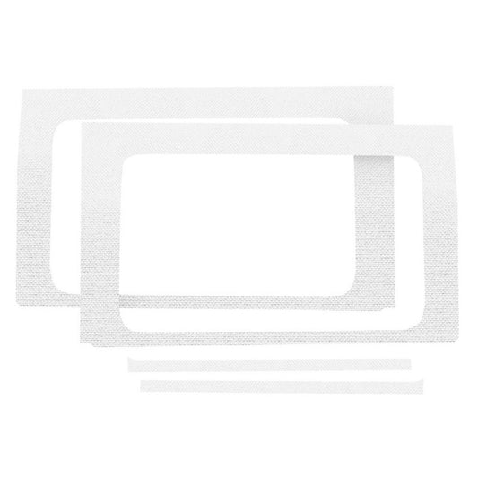 DEI 18-23 Jeep Wrangler JL 4-Door Boom Mat Rear Side Window Trim - 4 Piece - White DEI