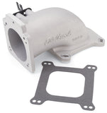 Edelbrock Low Profile Intake Elbow 90mm Throttle Body to Square-Bore Flange As-Satin Finish