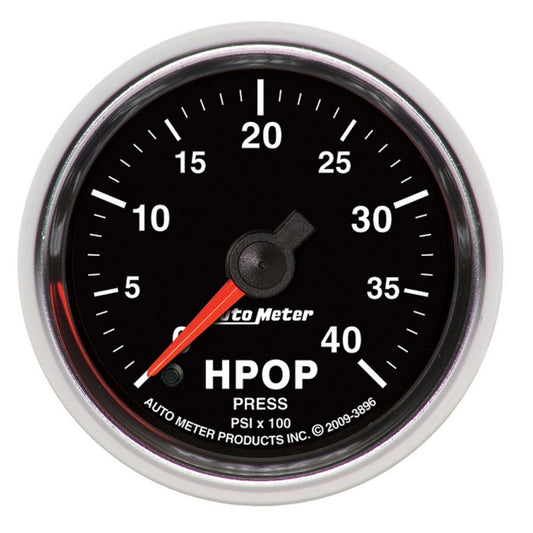 Autometer GS Series 2-1/16in High Pressure Oil Pump 0-4K PSI Digital Stepper Motor Electrical Gauge 3896