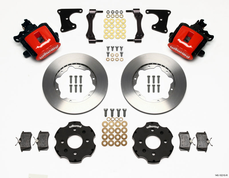 Wilwood Combination Parking Brake Rear Kit 11.00in Red Civic / Integra Drum 2.71 Hub Offset Wilwood