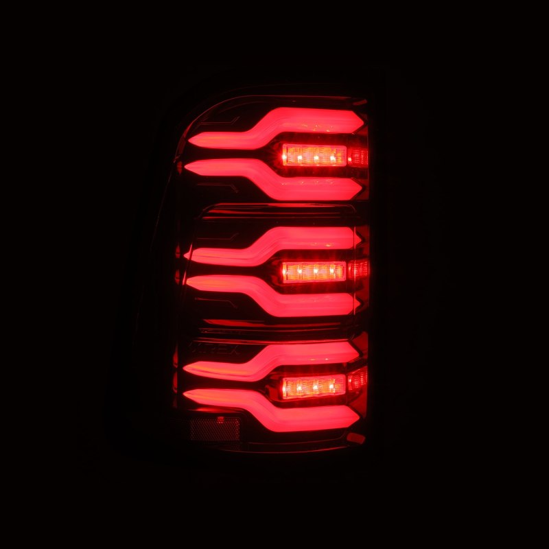 AlphaRex 19-21 Dodge Ram 1500 Luxx-Series LED Tail Lights Black/Red w/Activ Light/Seq Signal - eliteracefab.com