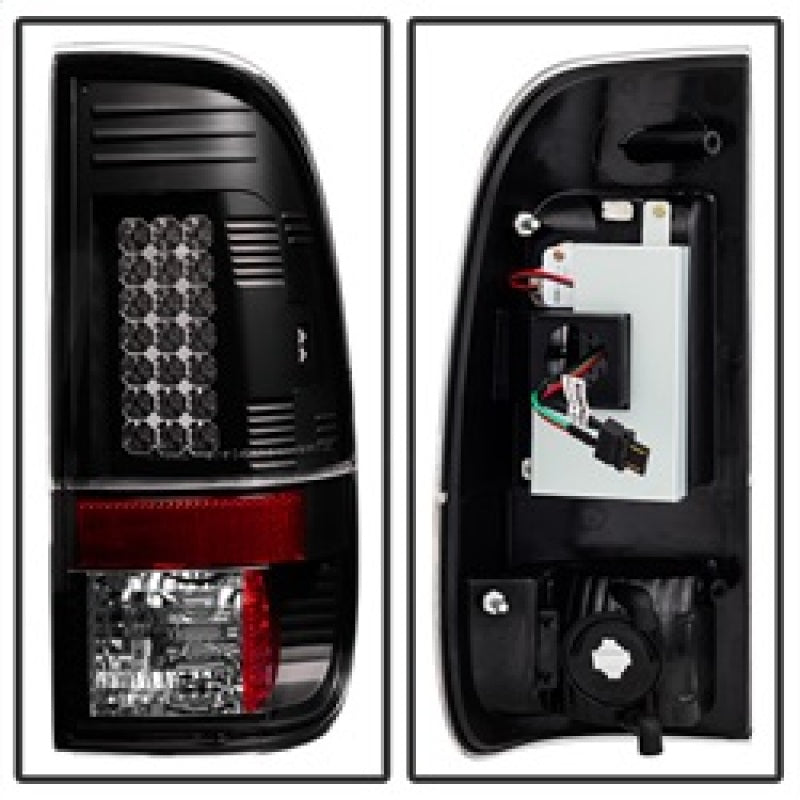 Spyder Ford Super Duty 08-15 LED Tail Lights Black ALT-YD-FS07-LED-BK - eliteracefab.com