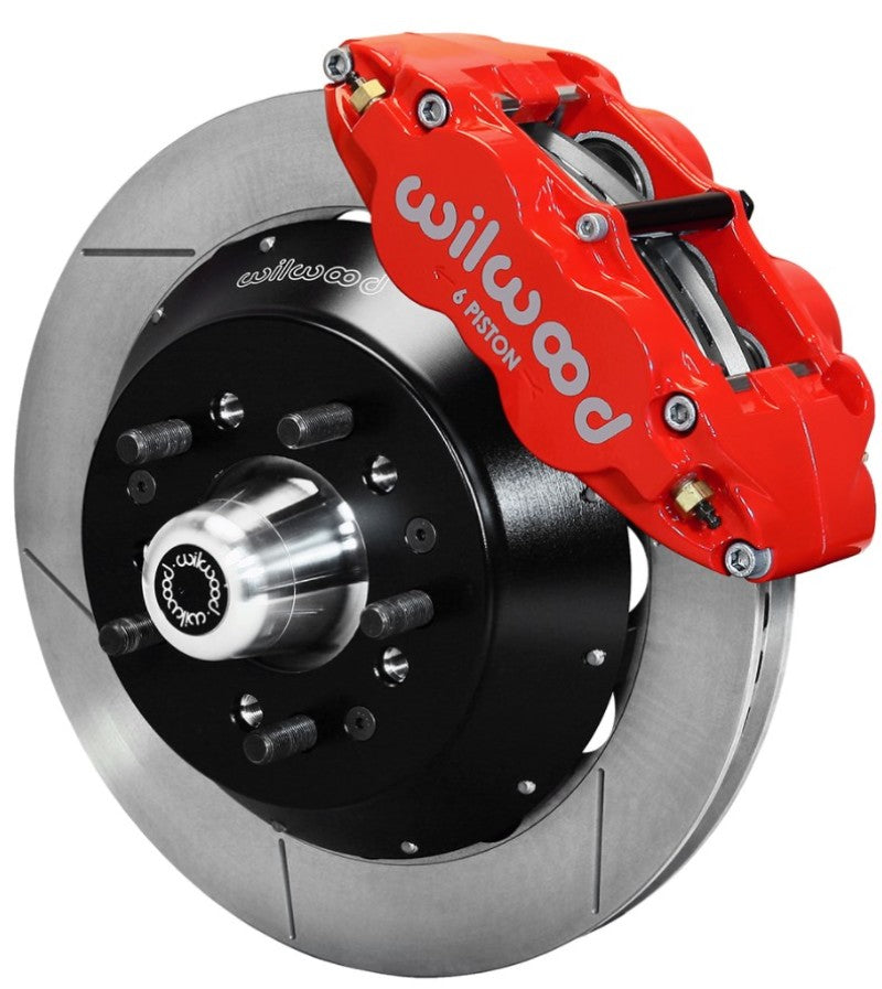 Wilwood Narrow Superlite 6R Dust-Seal Big Brake Front Brake Kit 14in. Red With Wilwood Pro Spindle Wilwood