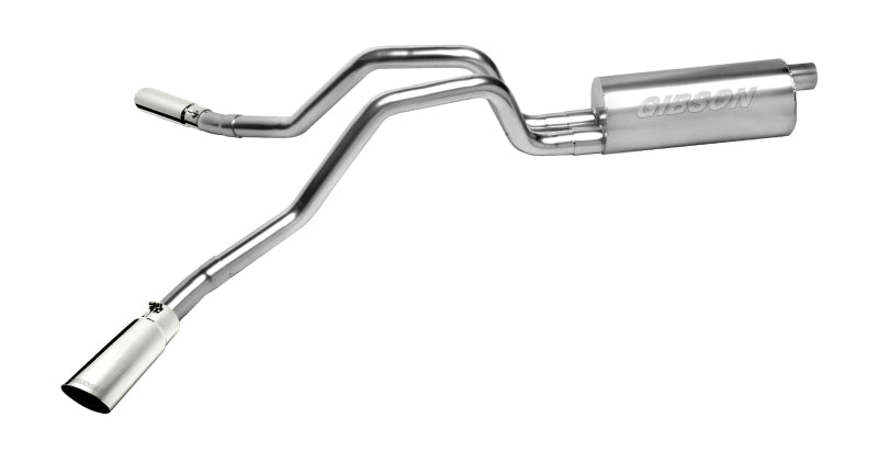 Gibson 10-13 Chevrolet Silverado 1500 LS 4.8L 2.25in Cat-Back Dual Extreme Exhaust - Stainless - eliteracefab.com