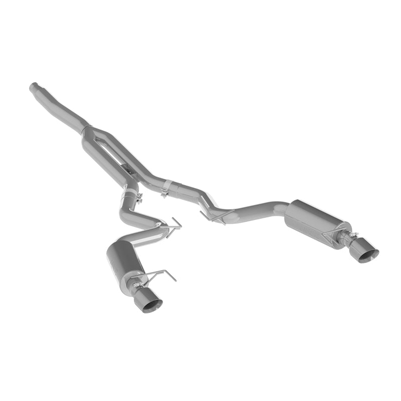 MBRP 15-18 Ford Mustang EcoBoost 2.3L Alum 3in Cat Back Dual Split Rear Exit (Street Version) - eliteracefab.com