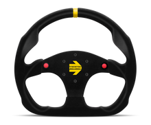 Load image into Gallery viewer, Momo MOD30 Buttons Steering Wheel 320 mm - Black Suede/Black Spokes/1 Stripe - eliteracefab.com