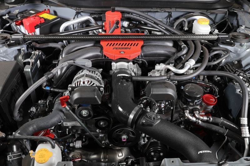 Perrin 22-23 Subaru BRZ/Toyota GR86 Silicone Inlet Hose (3in. ID / SS Wire) - Black Perrin Performance