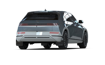Rally Armor 2022 Hyundai Ioniq 5 Black Mud Flap w/ Light Blue Logo - eliteracefab.com