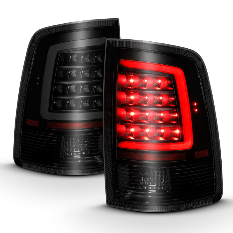 ANZO 2009-2018 Dodge Ram 1500 LED Taillight Plank Style Black w/Smoke Lens - eliteracefab.com